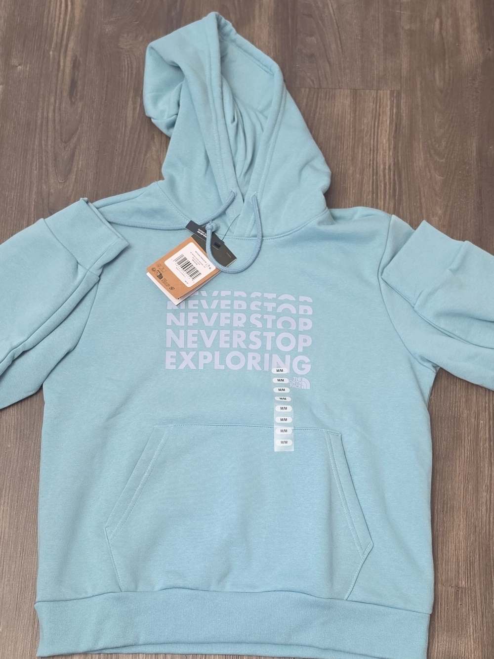 The North Face Men’s Crewneck Hoodie - Light Blue
